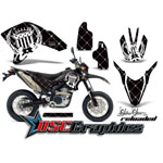 2007-2008 Yamaha Banshee WRR Motocross Black Reloaded Sticker kit