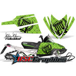 Snow Mobile Green Reloaded Vinyl Graphics Fit Arctic Cat Crossfire