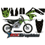 2000-2009 Kawasaki KLX400 Motorcycle Green Reloaded Graphic Kit