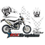 Yamaha Banshee WRR Motocross White Reloaded Sticker kit Fits 2007-2008