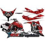 Polaris IQ Race 600 Snow Mobile Red Reaper Vinyl Graphics