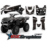 2004-2011 Kawasaki Brute Force 750 ATV Black Reaper Sticker Kit - DSC-556465469S