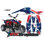 2002-2007 Polaris Scrambler 400 Quad Rebel Vinyl Graphics - DSC-556465422OB