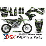 Kawasaki KLX400 2000-2009 Motorcycle Green Silver Haze Graphic Kit