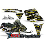 Ski Doo Snow Mobile Silver Haze Vinyl Wraps Fit Rev