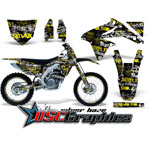 1996-1998 Suzuki RM Motocross Yellow Silver Haze Graphic Kit
