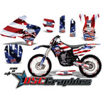 Yamaha Banshee YZ426 2000-2002 Motocross Sin And Stripes 4 Stroke Sticker Graphic Kit