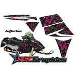 Ski Doo Snow Mobile Butterflies Vinyl Wraps Fit Rev