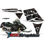 Ski Doo Rev Snow Mobile Black Reaper Vinyl Wraps