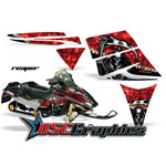 Snow Mobile Red Reaper Vinyl Wraps Fit Ski Doo Rev