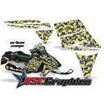 Snow Mobile Urban Camo Vinyl Wraps Fit Ski Doo Rev