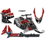 Ski Doo Rev XP Snow Mobile Red Reaper Vinyl Wraps