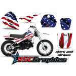 Yamaha Banshee PW50 Motocross Stars And Stripes Vinyl Kit