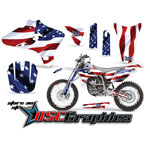 Yamaha Banshee WR 2005-2006 Motocross Stars And Stripes Graphic Sticker Kit