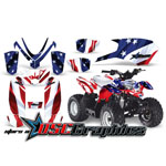 4X4 Stars And Stripes Vinyl Wraps Fit Polaris Outlaw 50 2002-2010