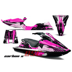 Carbon X Pink Jet Ski Vinyl Graphic Wrap Kit 1994-1996 Sea Doo Bombardier XP