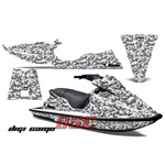 XP Sea Doo Bombardier Digi Camo White Jet Ski Graphic Wrap Kit 1994-1996