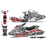 GSX Sea Doo Bombardier Mad Hatter White and Red Jet Ski Graphic Wrap Kit 1996-1999