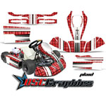 CRG JR Shifter Kart EH Plaid Red Graphic Decal Kit - DSC-556465465-PRR