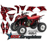 Honda TRX 700XX ATV Red Skulls and Hammer Graphic Kit