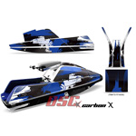 Blue Carbon X Yamaha Superjet Jet Ski Vinyl Graphic Wrap Kit Square Nose - DSC-696465477-CB