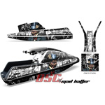 Graphic Wrap Kit Square Nose Mad Hatter Black and White Stand Up Jet Ski Superjet Yamaha - DSC-696465477-MHB