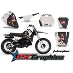 Motocross Black T-bomber Vinyl Kit Fits Yamaha Banshee PW50