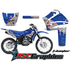 Yamaha Banshee TTR125 Motocross Blue T-bomber Graphic Kit Fits 2000-2007