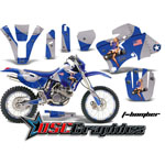1998-2002 Yamaha Banshee WR Motocross Blue T-bomber Vinyl Graphic Kit