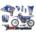 2005-2006Yamaha Banshee WR Motocross Blue T-bomber Graphic Sticker Kit