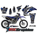 Yamaha Banshee WR 2007-2011 Motocross Blue Toxicity Vinyl Kit