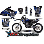 2000-2002 Yamaha Banshee YZ426 Motocross Blue Toxicity 4 Stroke Sticker Graphic Kit