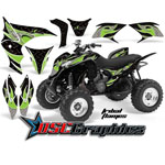 Honda TRX 700XX ATV Tribal Green Flame Graphic Kit Fits