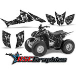 Honda TRX90 ATV Black Butterflies Sticker Kit - DSC-556465299A