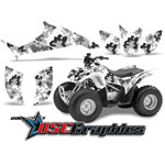 Honda ATV White Camo plate Sticker Kit Fits TRX90