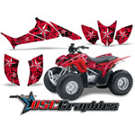 Honda TRX90 ATV Red Northstar Sticker Kit