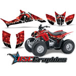 ATV Red Reaper Sticker Kit Fits Honda TRX9