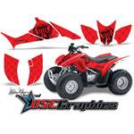 Honda TRX90 ATV Red Reloaded Graphic Kit