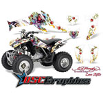 2005-2011 Honda TRX 250 EX ATV White Love Kills Graphic Kit