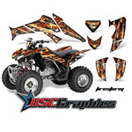 Honda TRX 250 EX ATV Black Firestorm Graphic Kit Fits 2005-2011