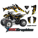 Honda TRX 250 EX 2005-2011 ATV Black Motorhead Graphic Kit