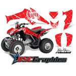 2005-2011 Honda TRX 250 EX ATV Red and White Reloaded Graphic Kit