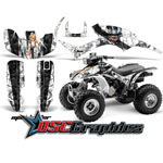 Honda TRX300EX ATV White Mad Hatter Graphic Kit Fits 1993-2006