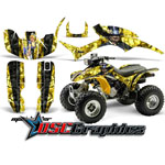 1993-2006 Honda TRX300EX ATV Yellow Mad Hatter Graphic Kit