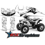 Honda TRX300EX ATV White Reaper Graphic Kit Fits 1993-2006