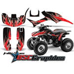 Honda TRX300EX 1993-2006 ATV Red Tribal Flames Graphic Kit