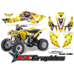 Honda TRX400EX 2008-2011 ATV Yellow Love Kills Sticker Kit