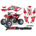 Honda TRX400EX ATV Red T-bomber Sticker Kit Fits 2008-2011