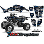 Honda TRX400EX 1999-2007 ATV Blue Silver Haze Vinyl Kit