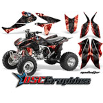 Honda TRX450R 2004-2011 ATV Red Mad Hatter Vinyl Sticker Kit